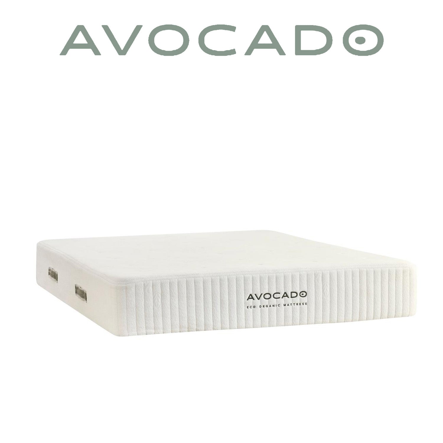 Avocado Eco Organic Mattress new bare mattress against white backdrop