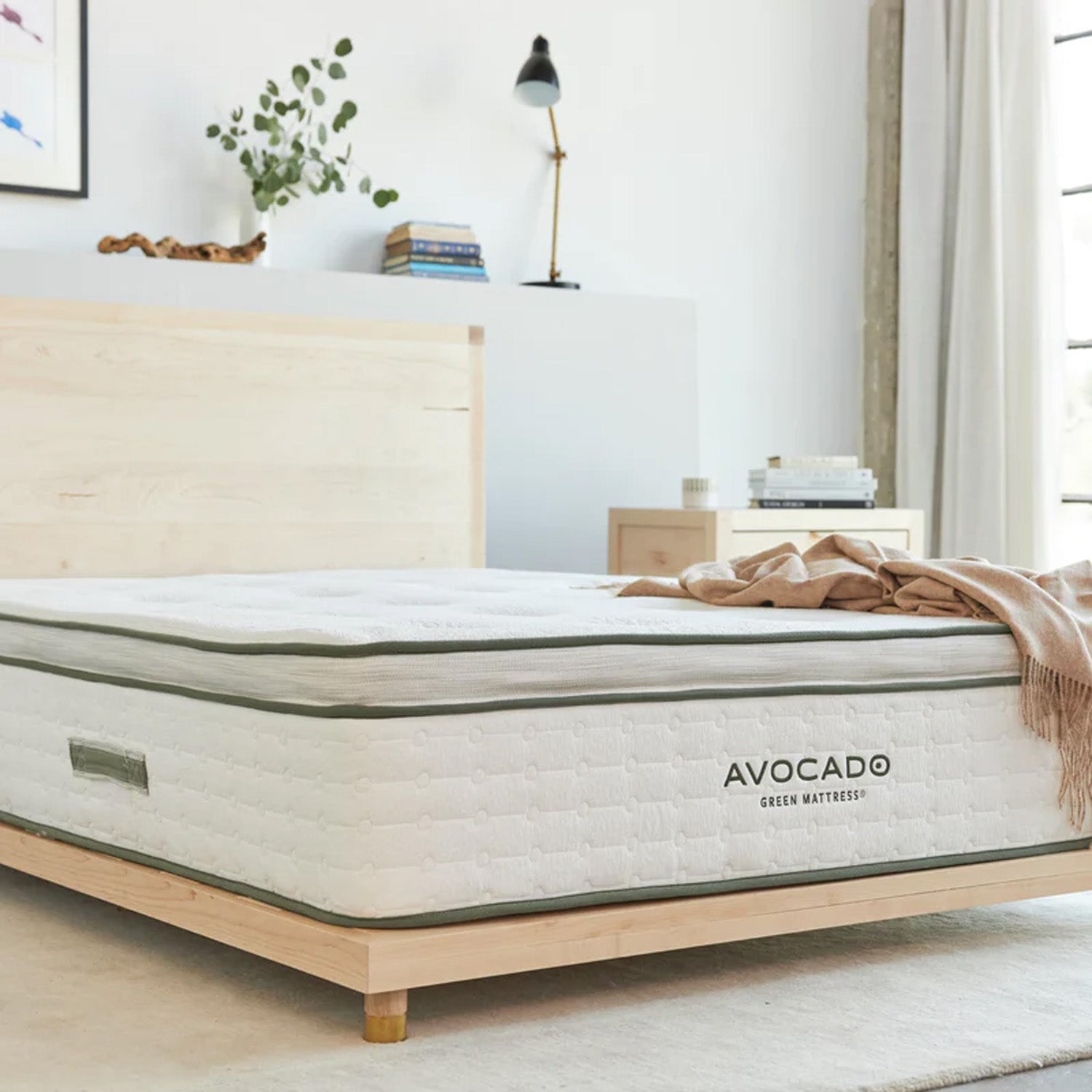 Avocado Green Mattress Medium Pillowtop Angle