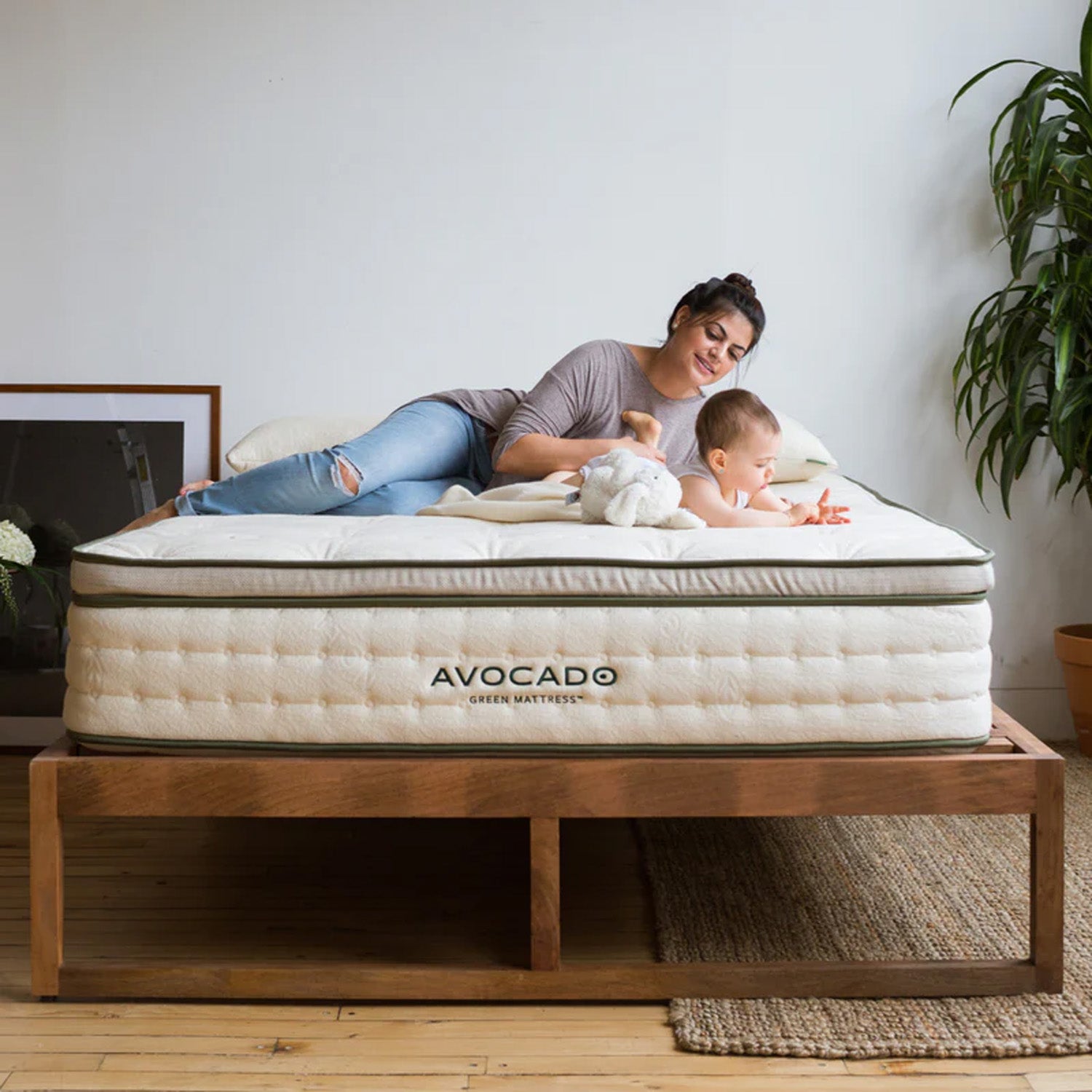 Avocado Green Mattress Medium Pillowtop Mom and Baby