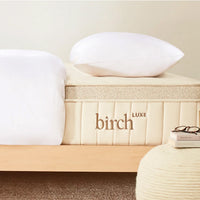 Birch Luxe Natural Mattress with pillows