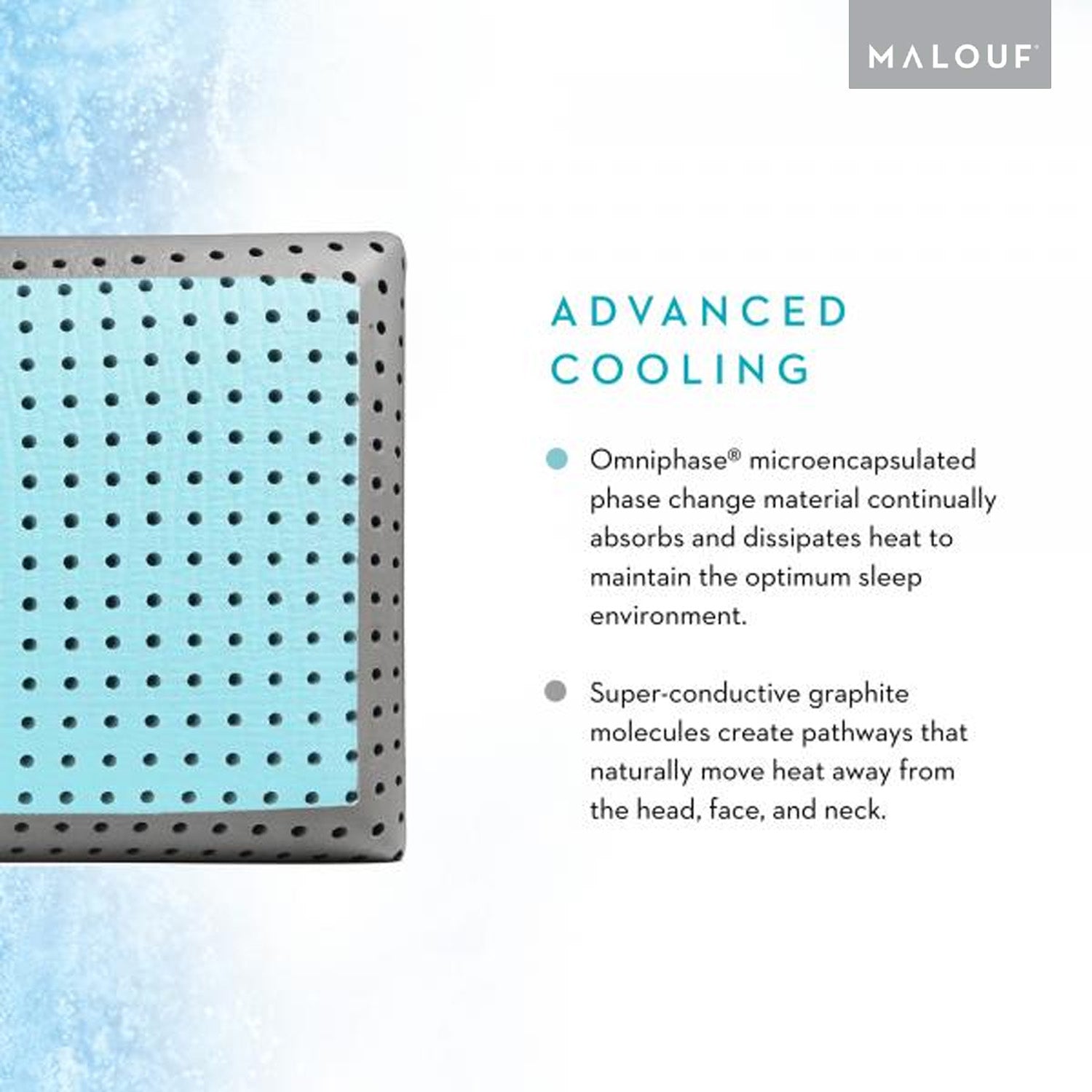 Malouf Carboncool® + Omniphase® LT Pillow
