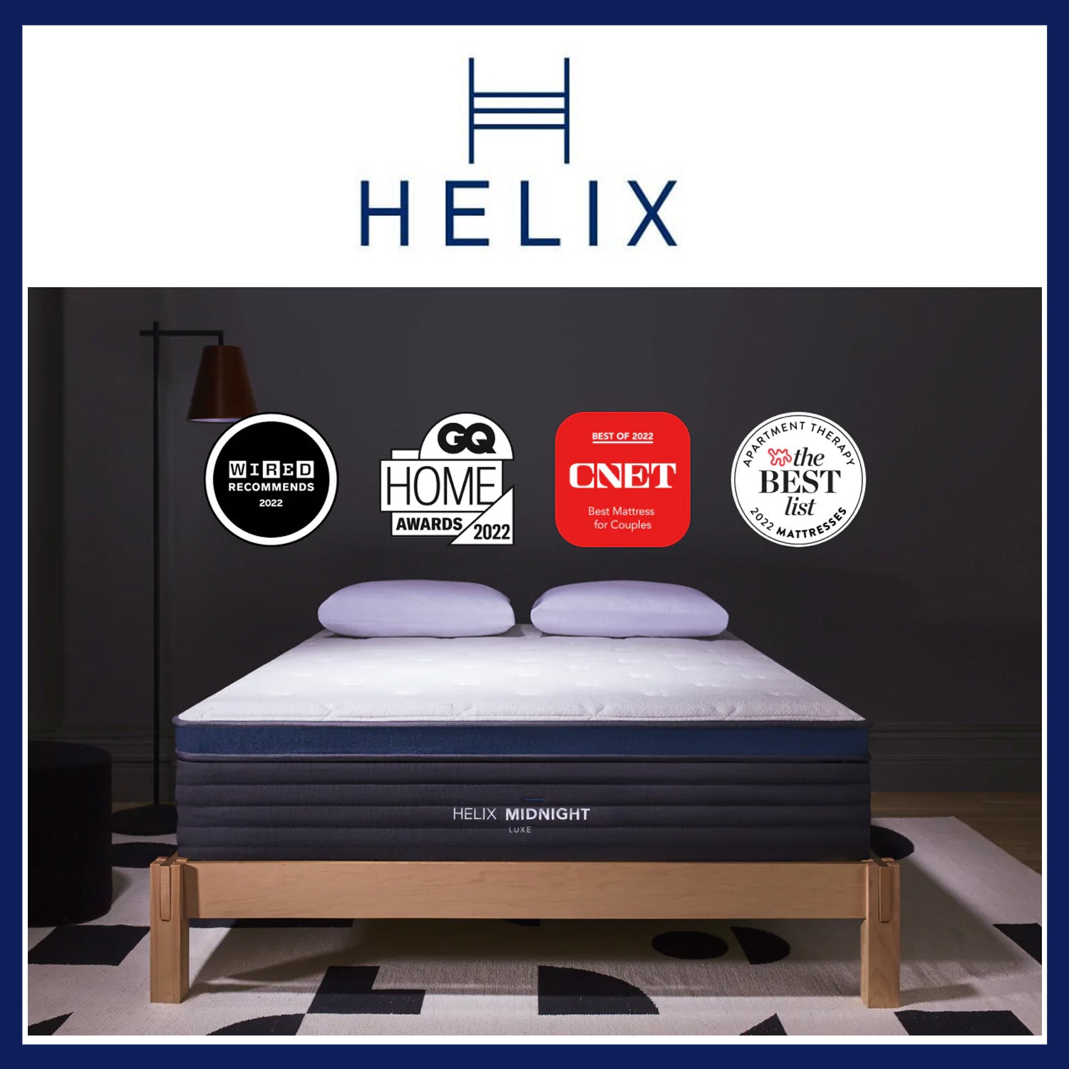 Shop the Helix Midnight  Medium Feel Mattress with Pressure Relief - Helix  Sleep