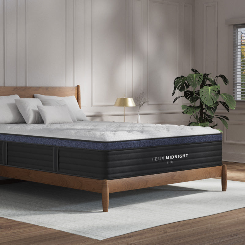 Helix Midnight Luxe King Mattress at angle