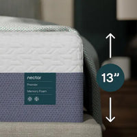 Nectar Premier Memory Foam Mattress 13" up close