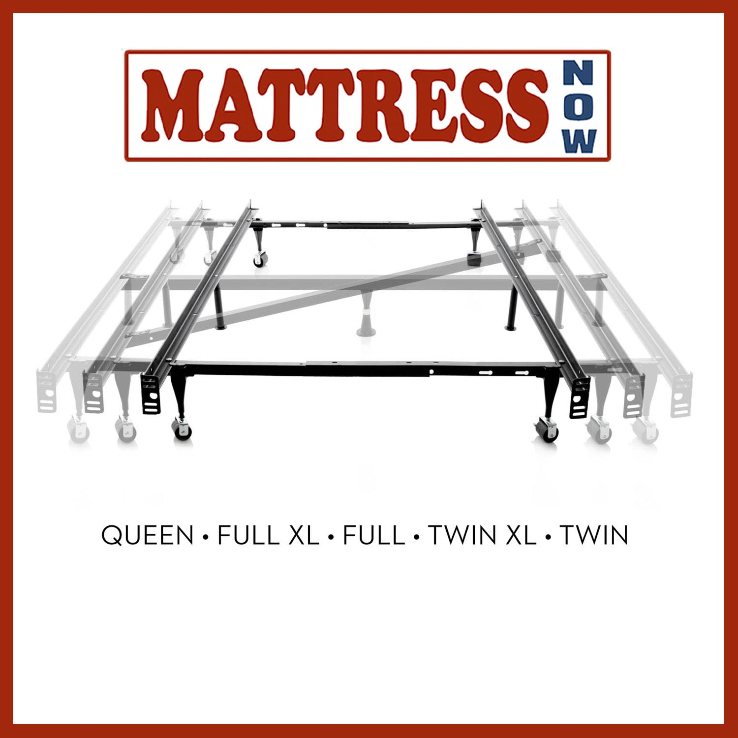 Mattress Now® Queen Bed Frame with Headboard Attachment