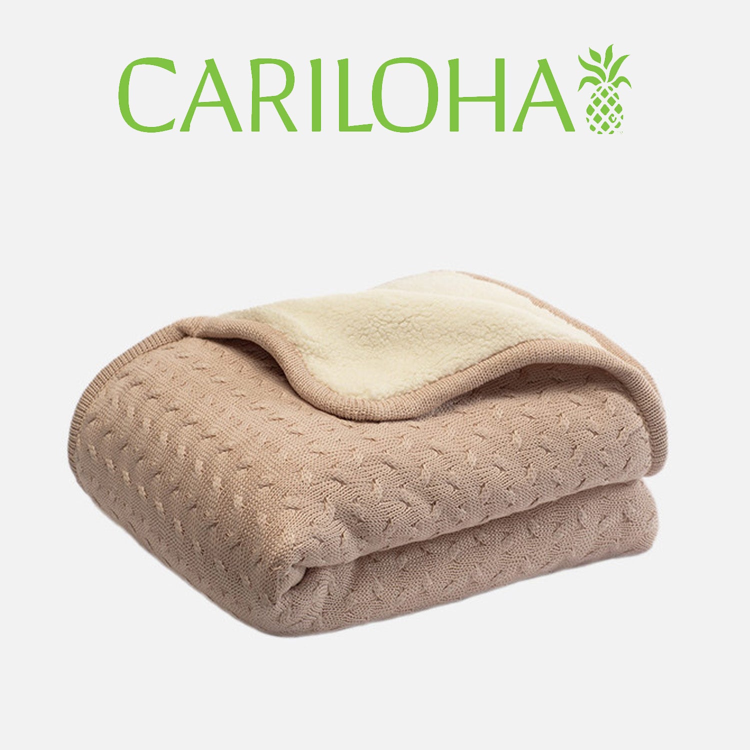 Cariloha Sherpa Bamboo Knit Throw