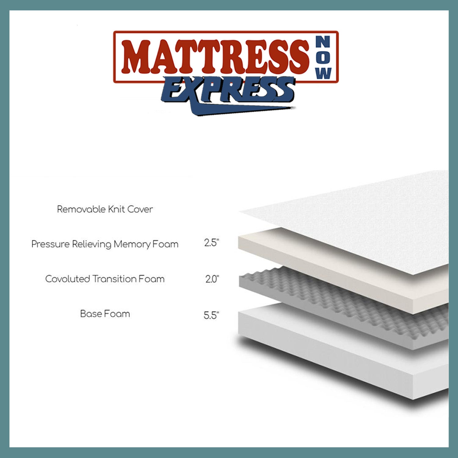 Mattress now Express 10" Memory Foam Mattress